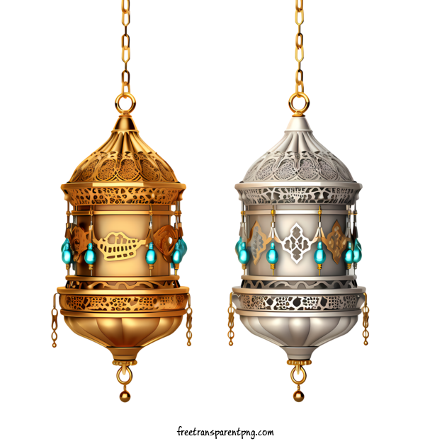 Free Islamic Lantern Islamic Lantern Golden Ornate For Islamic Lantern Clipart Transparent Background