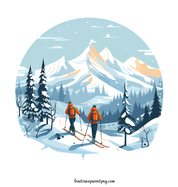 Free Ski Day Ski Day Hiking Mountains For Ski Day Clipart Transparent Background
