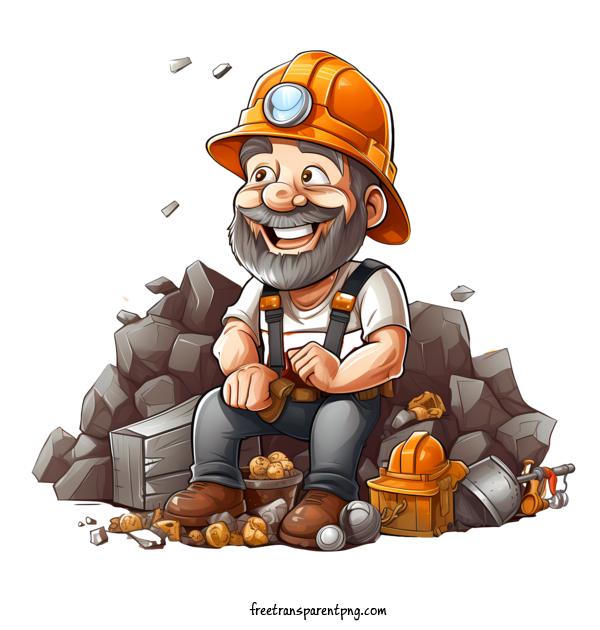 Free National Miner's Day National Miner's Day Laborer Construction Worker For National Miner's Day Clipart Transparent Background