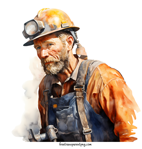 Free National Miner's Day National Miner's Day Miner Old Man For National Miner's Day Clipart Transparent Background