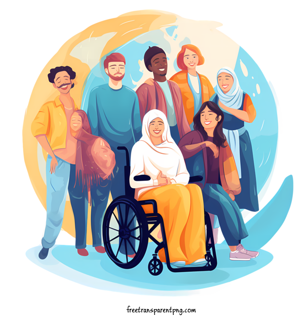Free Persons With Disabilities Persons With Disabilities Woman Man For Persons With Disabilities Clipart Transparent Background