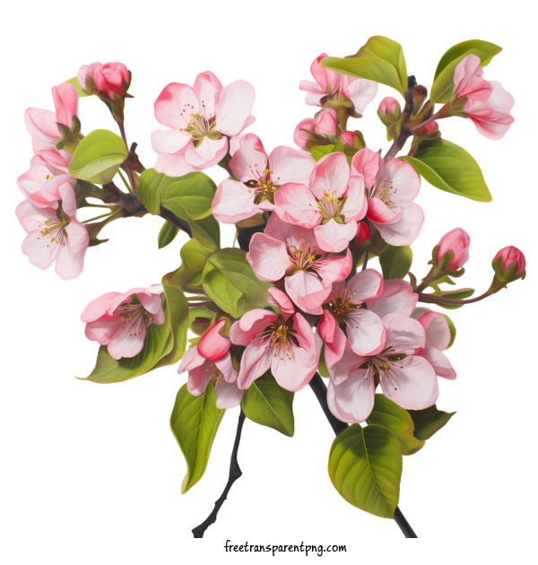 Free Apple Blossom Apple Blossom Pink Flowers Springtime For Apple Blossom Clipart Transparent Background