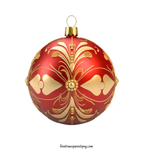 Free Christmas Ball Christmas Ball Red Ornate For Christmas Ball Clipart Transparent Background