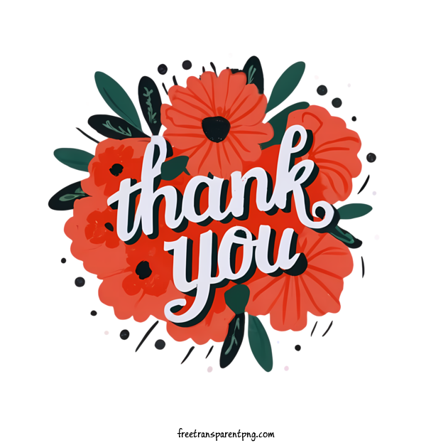 Free Thank You Thank You Red Flowers Bouquet For Thank You Clipart Transparent Background
