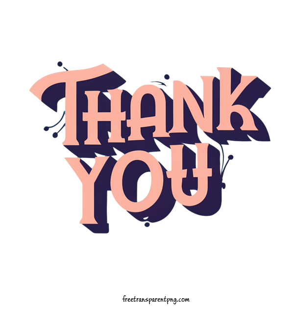 Free Thank You Thank You Thank Typography For Thank You Clipart Transparent Background