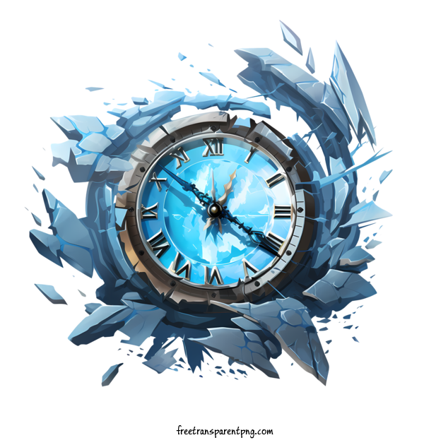Free Winter Time Winter Time Clock Cracked For Winter Time Clipart Transparent Background
