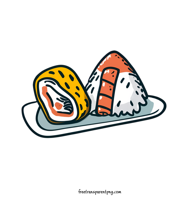 Free Japanese Onigiri Japanese Onigiri Sushi Salmon For Japanese Onigiri Clipart Transparent Background