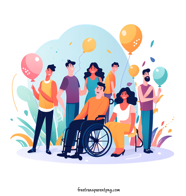 Free Persons With Disabilities Persons With Disabilities People Wheelchair For Persons With Disabilities Clipart Transparent Background