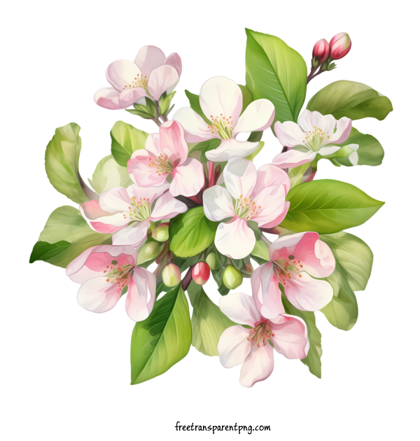 Free Apple Blossom Apple Blossom Apple Blossoms Flowers For Apple Blossom Clipart Transparent Background
