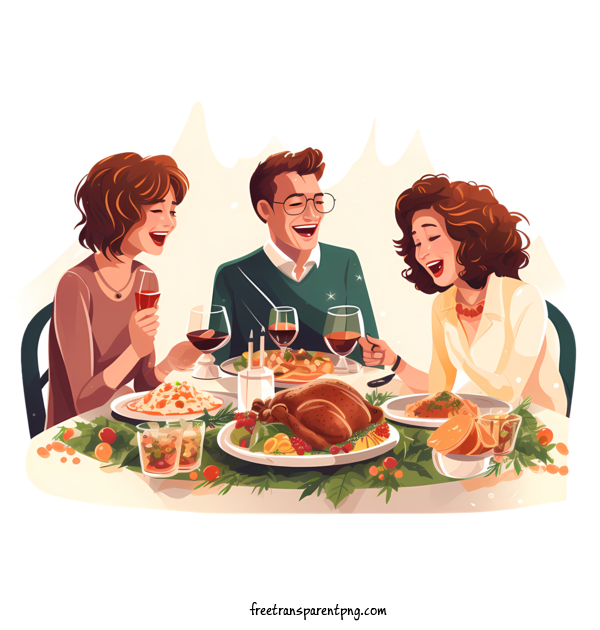 Free Merry Christmas Merry Christmas Happy Family Thanksgiving Dinner For Merry Christmas Clipart Transparent Background