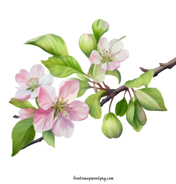 Free Apple Blossom Apple Blossom Apple Blossoms Pink For Apple Blossom Clipart Transparent Background