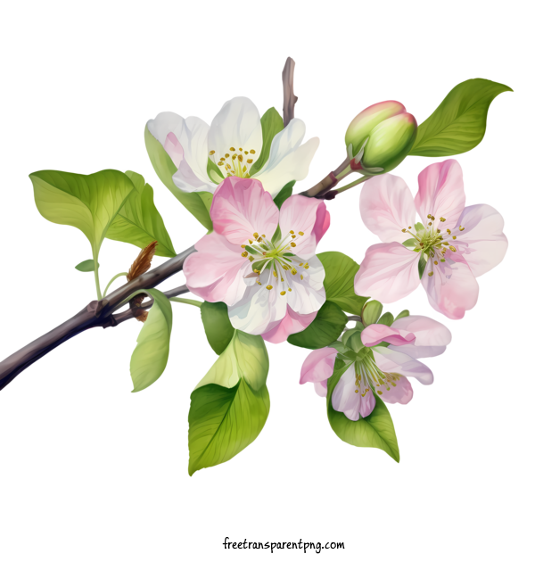 Free Apple Blossom Apple Blossom Flower Blossom For Apple Blossom Clipart Transparent Background