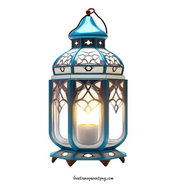 Free Islamic Lantern Islamic Lantern Blue Lantern For Islamic Lantern Clipart Transparent Background
