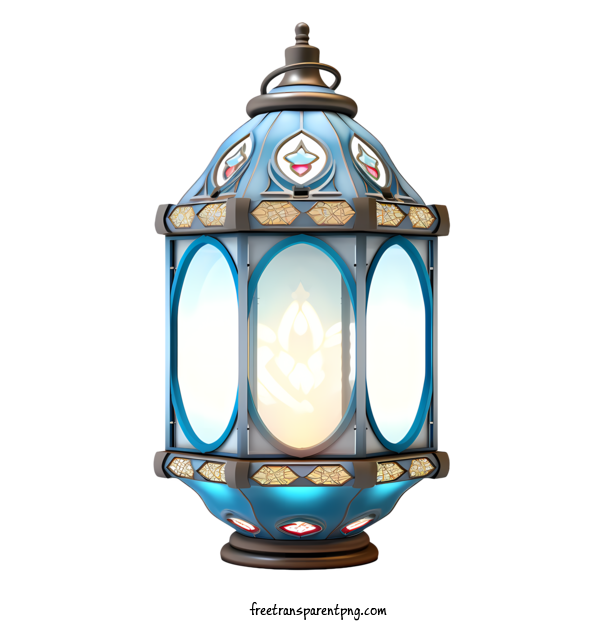 Free Islamic Lantern Islamic Lantern Lantern Blue For Islamic Lantern Clipart Transparent Background