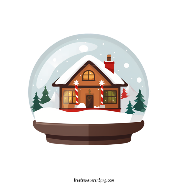 Free Christmas Snow Ball Christmas Snow Ball Snow Globe House For Christmas Snow Ball Clipart Transparent Background
