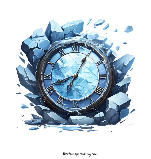 Free Winter Time Winter Time Clock Stone For Winter Time Clipart Transparent Background