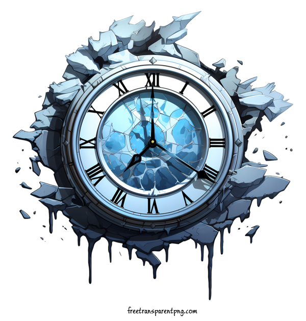 Free Winter Time Winter Time Clock Wreck For Winter Time Clipart Transparent Background