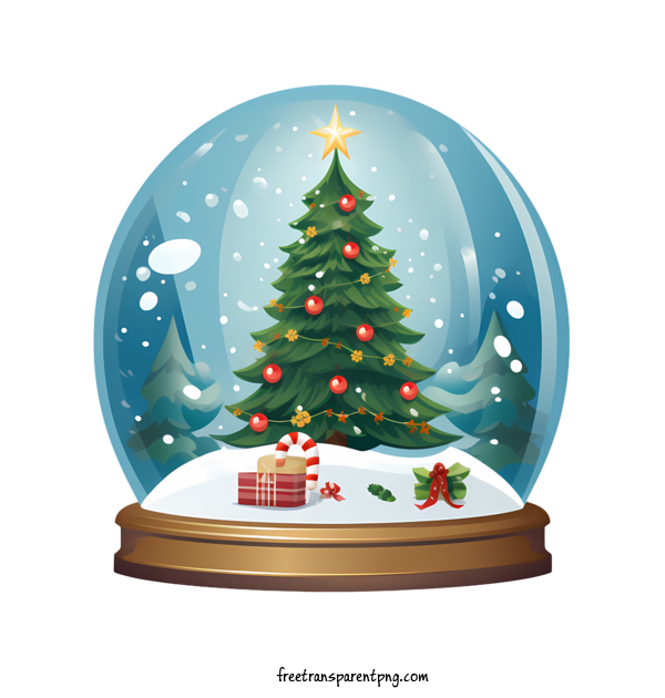 Free Christmas Snow Ball Christmas Snow Ball Christmas Tree Snow Globe For Christmas Snow Ball Clipart Transparent Background