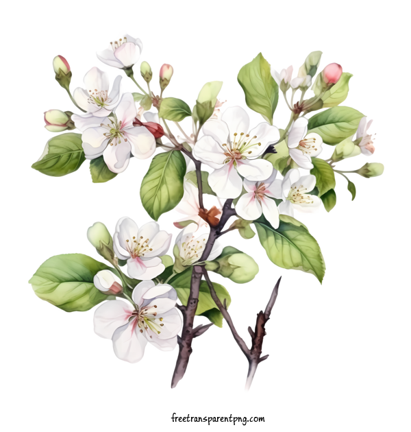 Free Apple Blossom Apple Blossom Apple Blossom For Apple Blossom Clipart Transparent Background