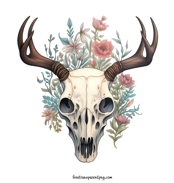 Free Deer Skull Deer Skull Skull Antlers For Deer Skull Clipart Transparent Background