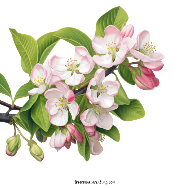 Free Apple Blossom Apple Blossom Apple Blossoms Pink Flowers For Apple Blossom Clipart Transparent Background