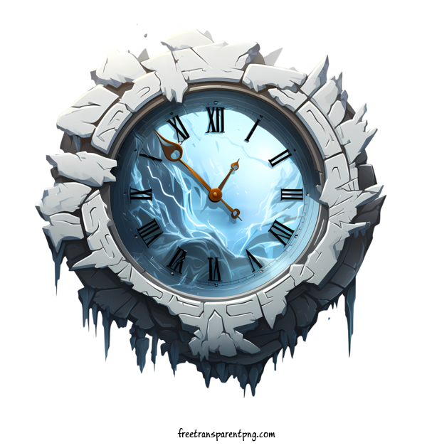Free Winter Time Winter Time Clock Ice For Winter Time Clipart Transparent Background