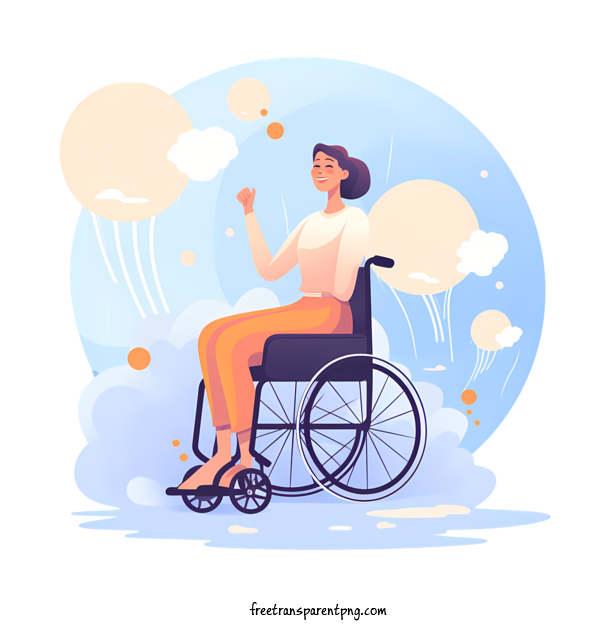 Free Persons With Disabilities Persons With Disabilities Woman Wheelchair For Persons With Disabilities Clipart Transparent Background