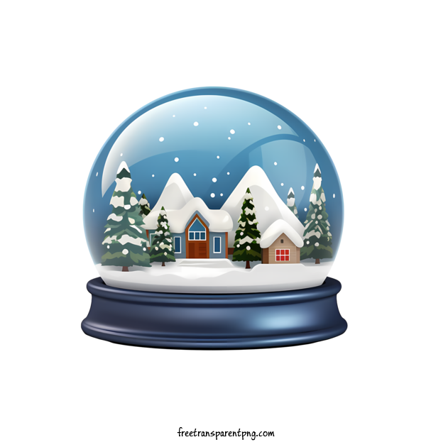 Free Christmas Snow Ball Christmas Snow Ball Winter Scene Snow Globe For Christmas Snow Ball Clipart Transparent Background