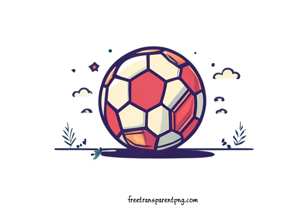 Free Football Cartoon Football Soccer Ball Geometric Design For Cartoon Football Clipart Transparent Background