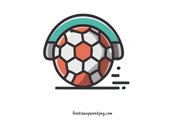 Free Football Cartoon Football Soccer Ball Music Player For Cartoon Football Clipart Transparent Background