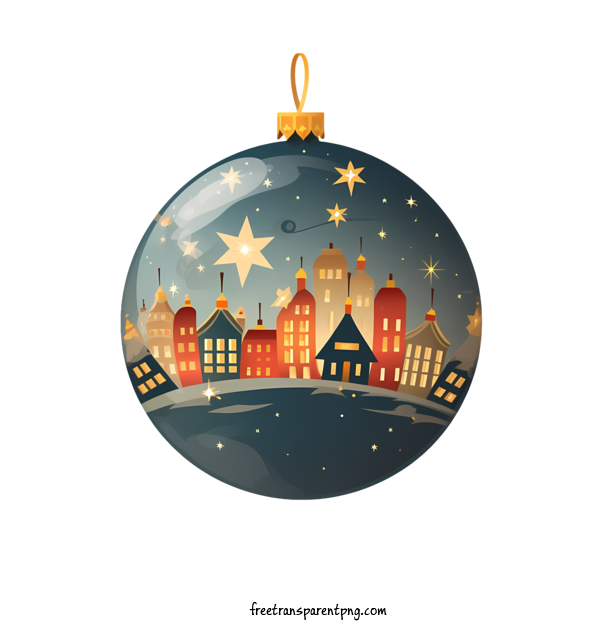 Free Christmas Ball Christmas Ball Skyline Christmas Ornament For Christmas Ball Clipart Transparent Background