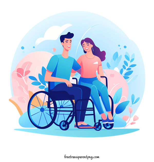 Free Persons With Disabilities Persons With Disabilities Man Woman For Persons With Disabilities Clipart Transparent Background