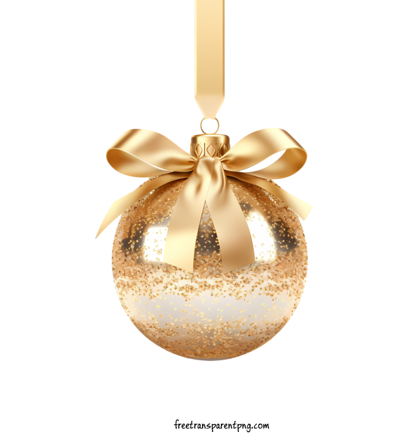 Free Christmas Ball Christmas Ball Gold Glitter For Christmas Ball Clipart Transparent Background