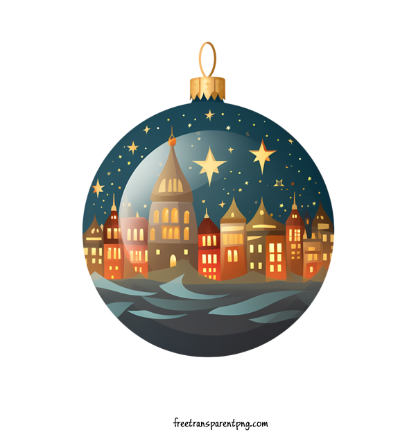 Free Christmas Ball Christmas Ball Christmas Ornament City For Christmas Ball Clipart Transparent Background