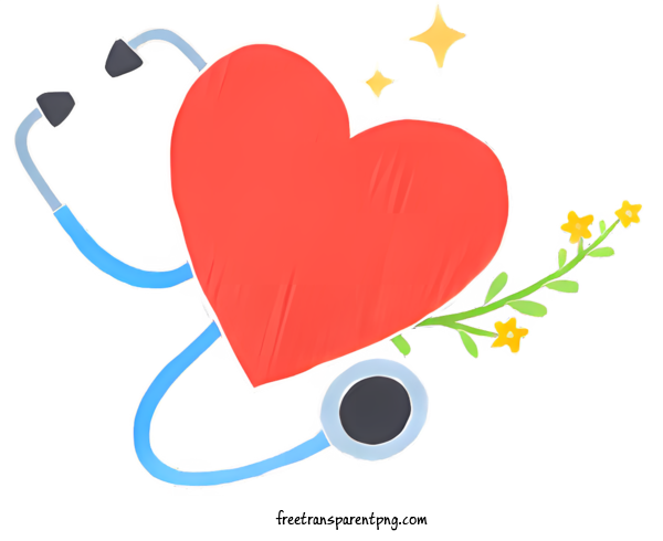 Free Heart Heart Stethoscope Heart For Heart Clipart Transparent Background