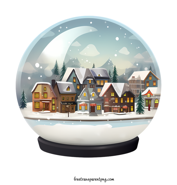 Free Christmas Snowball Christmas Snowball Snow Globe City For Christmas Snowball Clipart Transparent Background