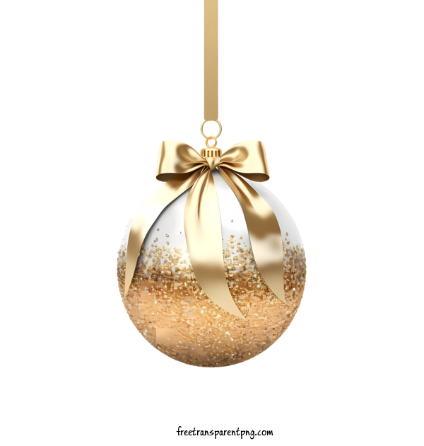 Free Christmas Ball Christmas Ball Christmas Ornament Gold Glitter For Christmas Ball Clipart Transparent Background
