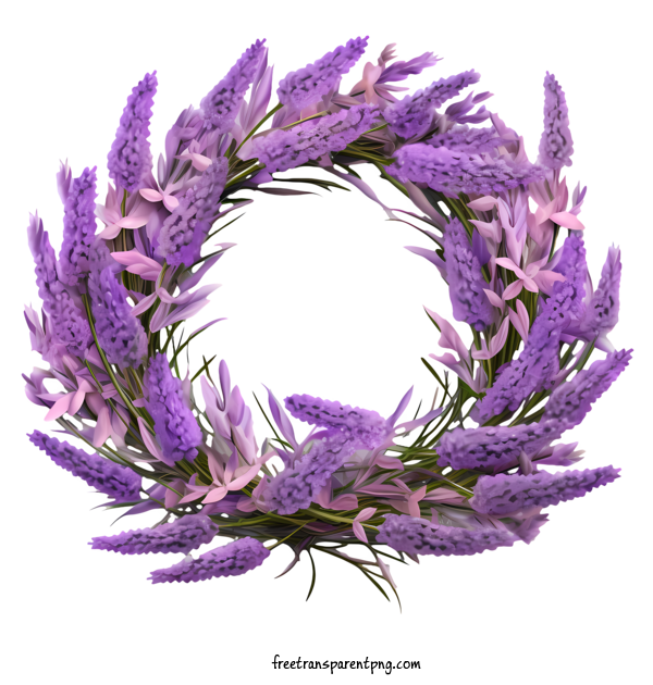 Free Lavender Wreath Lavender Wreath Purple Wreath For Lavender Wreath Clipart Transparent Background