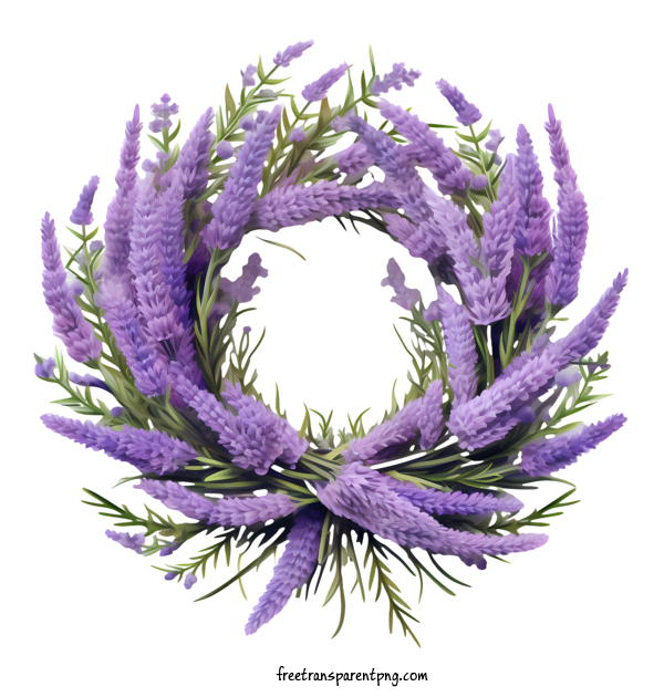 Free Lavender Wreath Lavender Wreath Wreath Lavender For Lavender Wreath Clipart Transparent Background