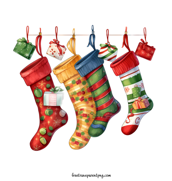 Free Christmas Stocking Christmas Stocking Christmas Socks Holiday Socks For Christmas Stocking Clipart Transparent Background