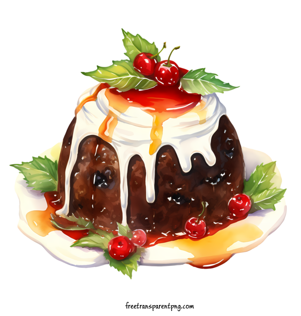 Free Christmas Pudding Christmas Pudding Christmas Dessert Pudding For Christmas Pudding Clipart Transparent Background