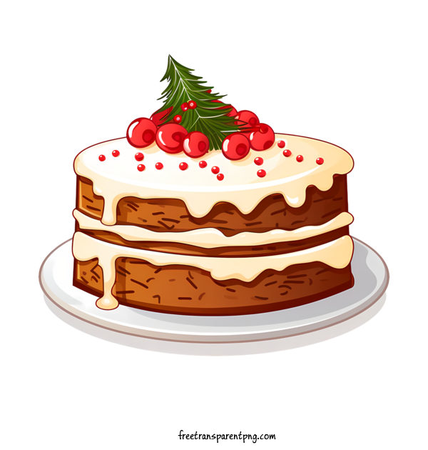 Free Christmas Cake Christmas Cake Cake Frosting For Christmas Cake Clipart Transparent Background