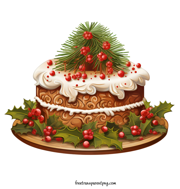 Free Christmas Cake Christmas Cake Cake Christmas For Christmas Cake Clipart Transparent Background