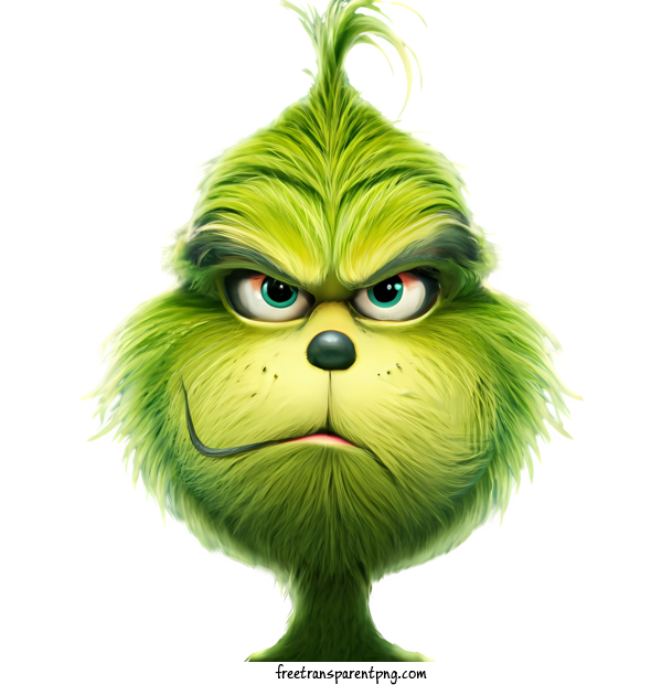 Free Christmas Grinch Christmas Grinch Grin Head For Christmas Grinch Clipart Transparent Background