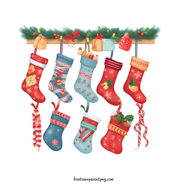 Free Christmas Stocking Christmas Stocking Stockings Christmas For Christmas Stocking Clipart Transparent Background
