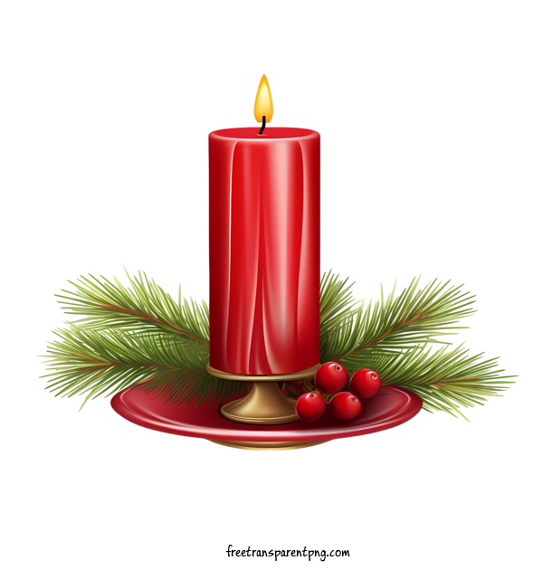 Free Christmas Christmas Candle Christmas Candle Holiday For Christmas Candle Clipart Transparent Background
