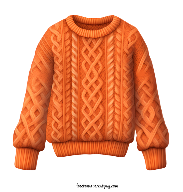 Free Christmas Christmas Sweater Orange Knitted For Christmas Sweater Clipart Transparent Background