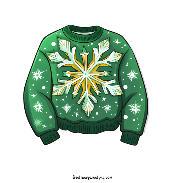 Free Christmas Christmas Sweater Snowflake Sweater For Christmas Sweater Clipart Transparent Background