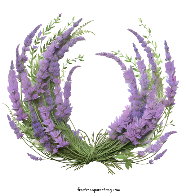 Free Lavender Wreath Lavender Wreath Wreath Lavender For Lavender Wreath Clipart Transparent Background