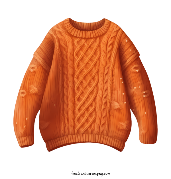 Free Christmas Christmas Sweater Orange Knit For Christmas Sweater Clipart Transparent Background